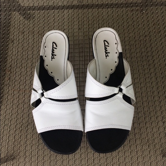 Clarks white sandals in EUC! - Picture 1 of 5